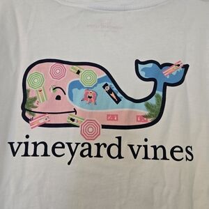 Vineyard Vines Womens White Graphic Pocket Tee NWOT (L)